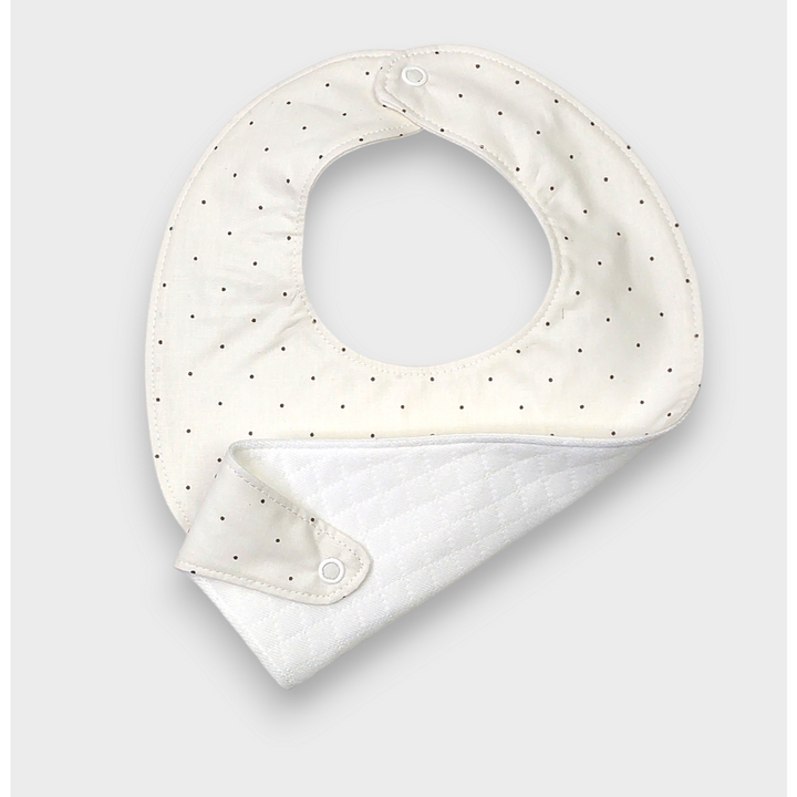 Rainy Бебешки непромокаем лигавник-бандана с държач за биберон Екрю точки
