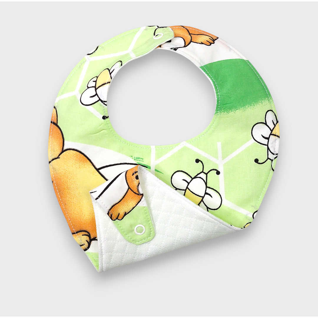 Rainy Бебешки непромокаем лигавник-бандана с държач за биберон Мечета и пчели