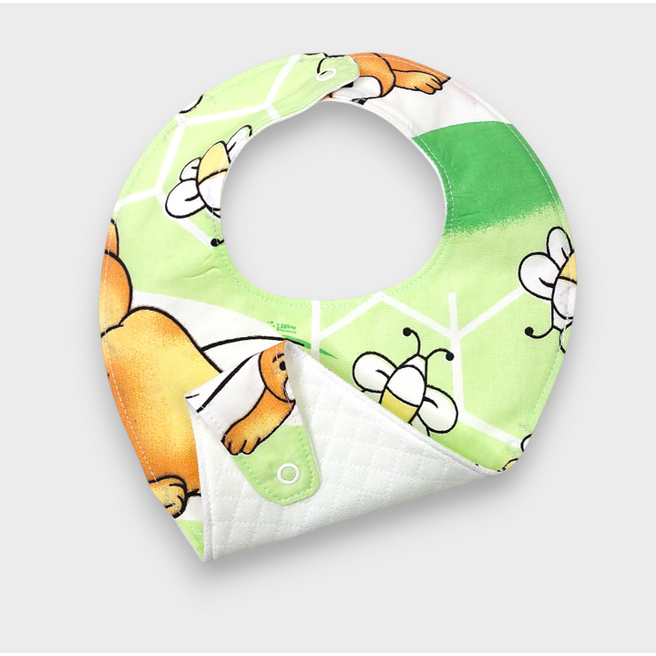 Rainy Бебешки непромокаем лигавник-бандана с държач за биберон Мечета и пчели