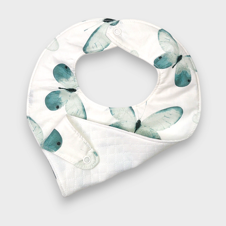 Rainy Бебешки непромокаем лигавник-бандана с държач за биберон Пеперуди