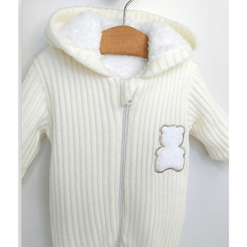 Rainy Бебешки плетен гащеризон White bear 56 - 80 см. екрю