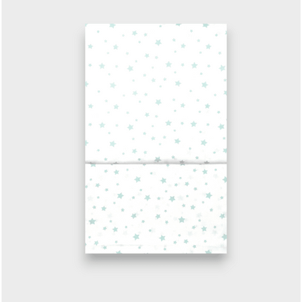 Rainy Бебешки плик за олекотена завивка 100х140см Мента звезди