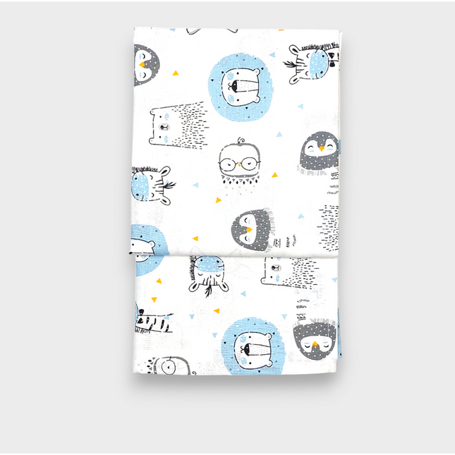 Rainy Бебешки плик за олекотена завивка 90х110см  Животинки син