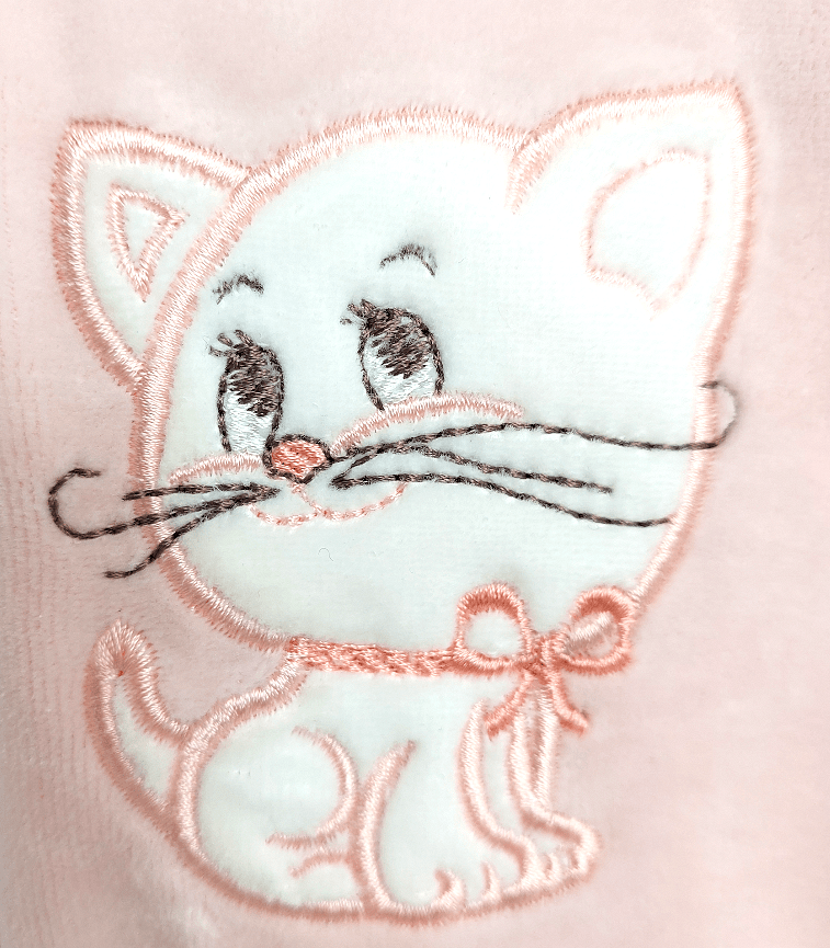 Rainy Бебешки плюшен гащеризон Little Cat 56-62см. розов