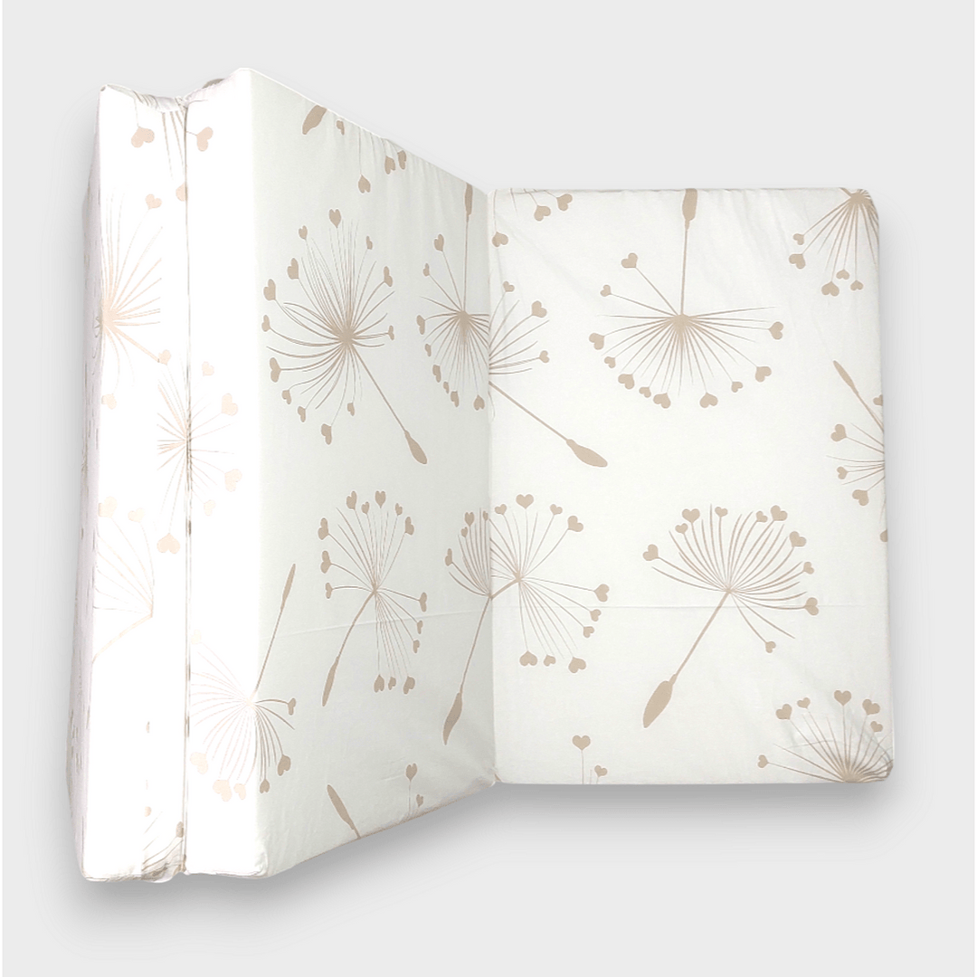 Rainy Бебешки сгъваем матрак 60х120 см. Бежови глухарчета екрю