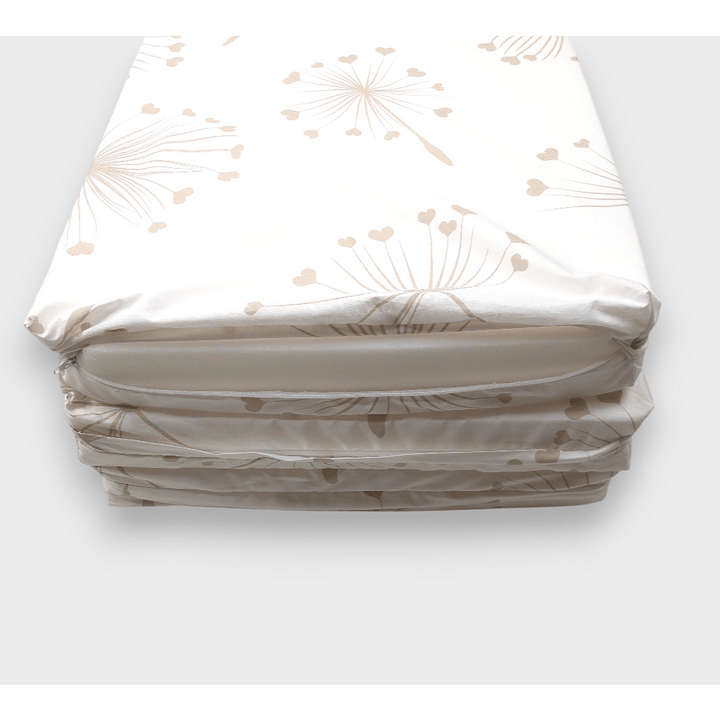 Rainy Бебешки сгъваем матрак 60х120 см. Бежови глухарчета екрю