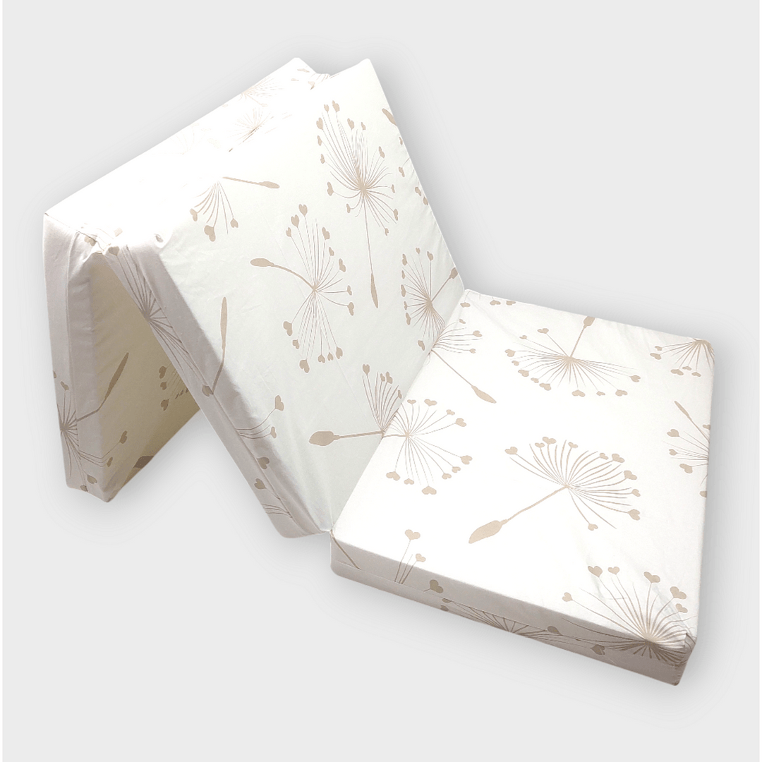 Rainy Бебешки сгъваем матрак 60х120 см. Бежови глухарчета екрю