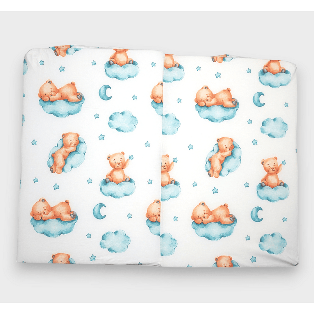 Rainy Бебешки сгъваем матрак 60х120 см. Мече на облак резеда