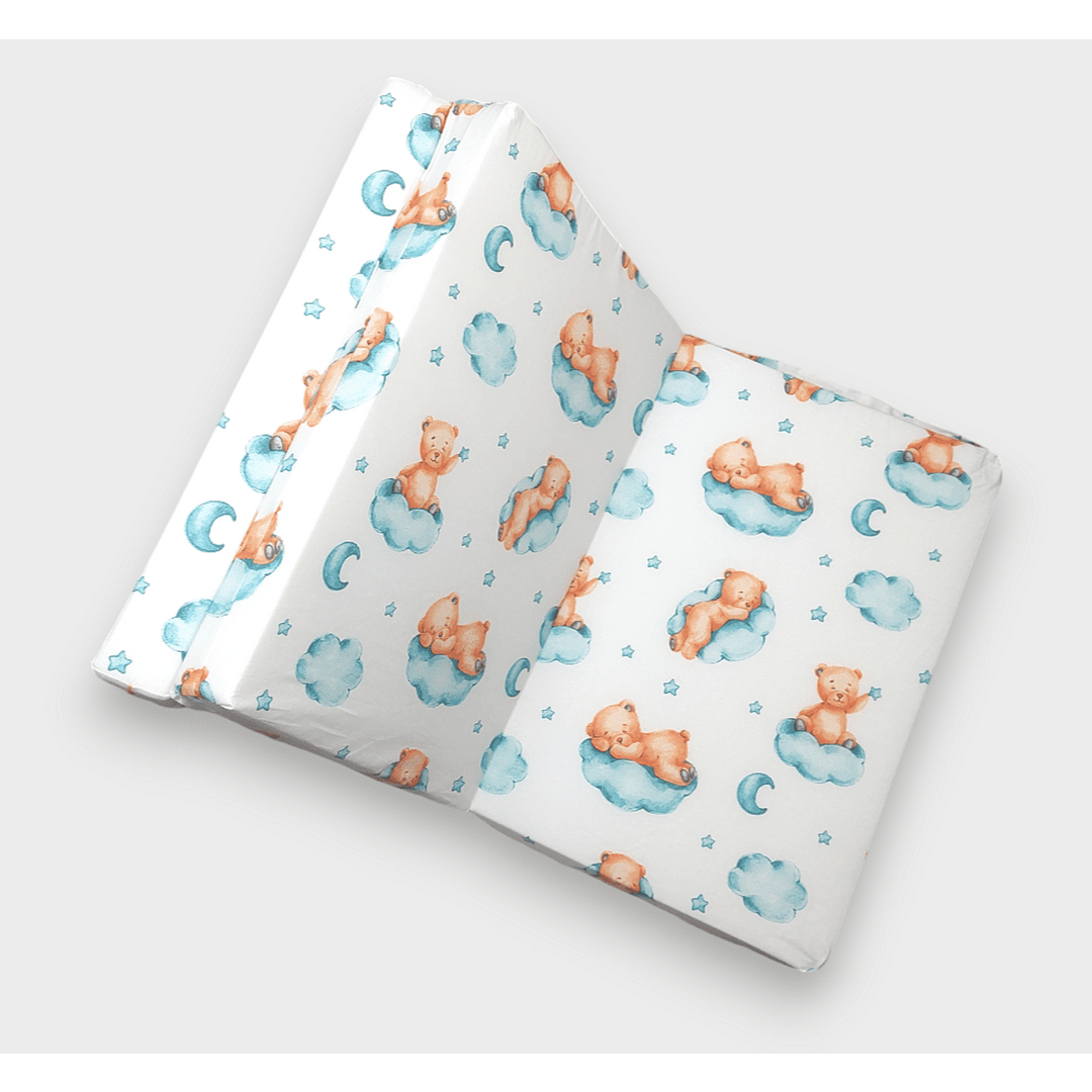 Rainy Бебешки сгъваем матрак 60х120 см. Мече на облак резеда