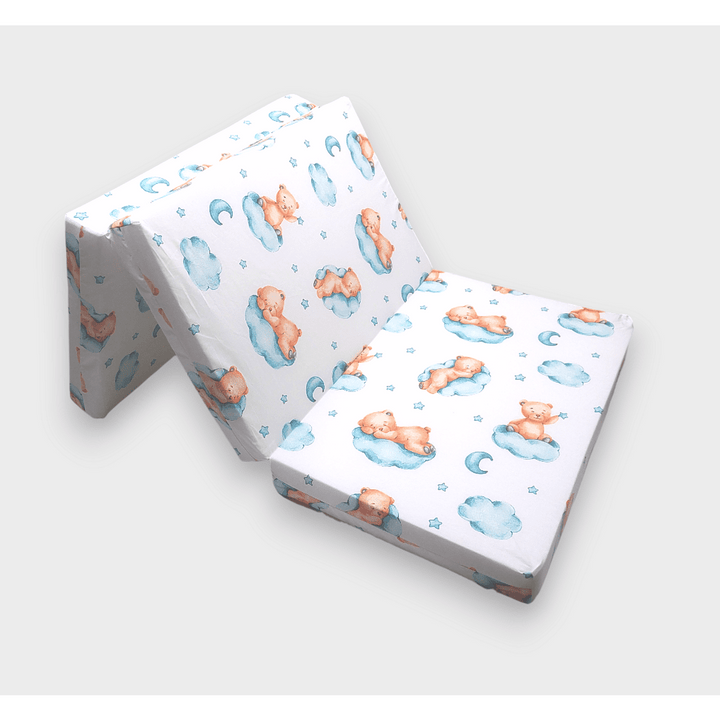 Rainy Бебешки сгъваем матрак 60х120 см. Мече на облак резеда