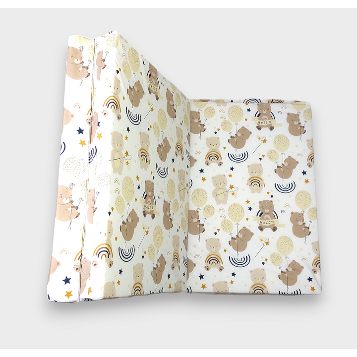 Rainy Бебешки сгъваем матрак 60х120 см. Мече с балони