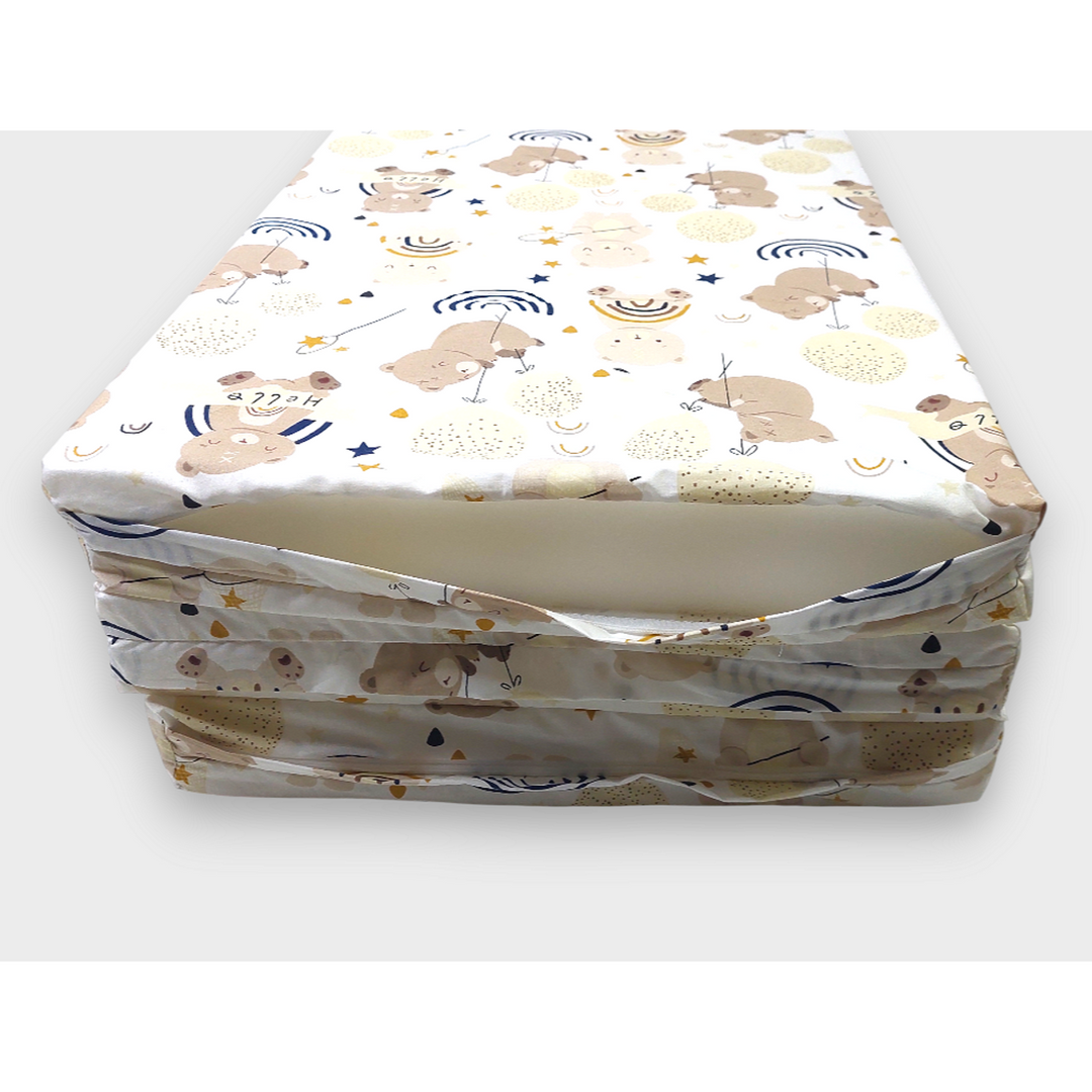 Rainy Бебешки сгъваем матрак 60х120 см. Мече с балони