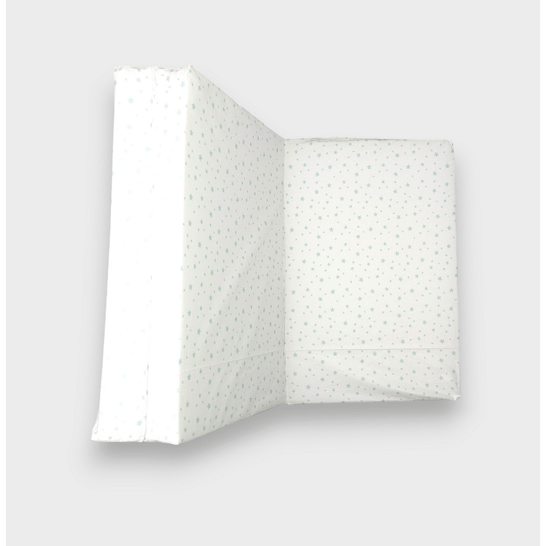 Rainy Бебешки сгъваем матрак 60х120 см. Мента звезди