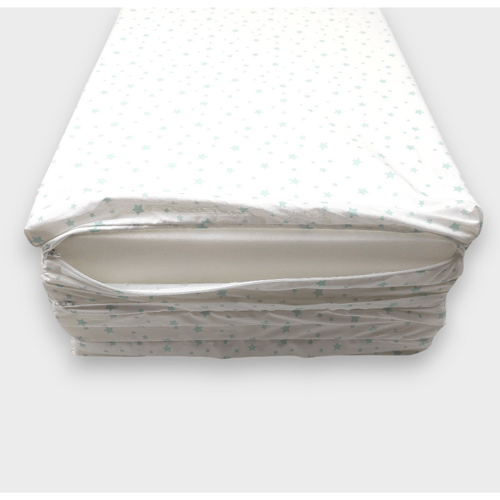 Rainy Бебешки сгъваем матрак 60х120 см. Мента звезди