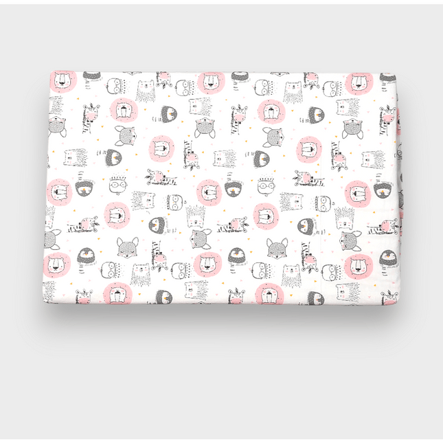 Rainy Бебешки сгъваем матрак 60х120 см. Розови животинки