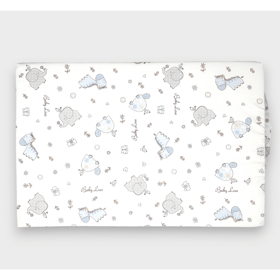 Rainy Бебешки сгъваем матрак 60х120 см. Сини зебри и слончета