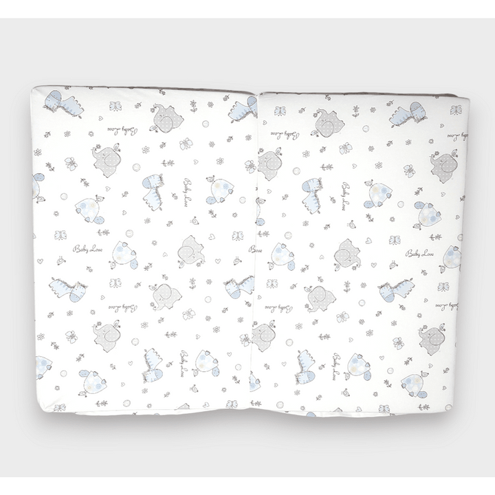 Rainy Бебешки сгъваем матрак 60х120 см. Сини зебри и слончета