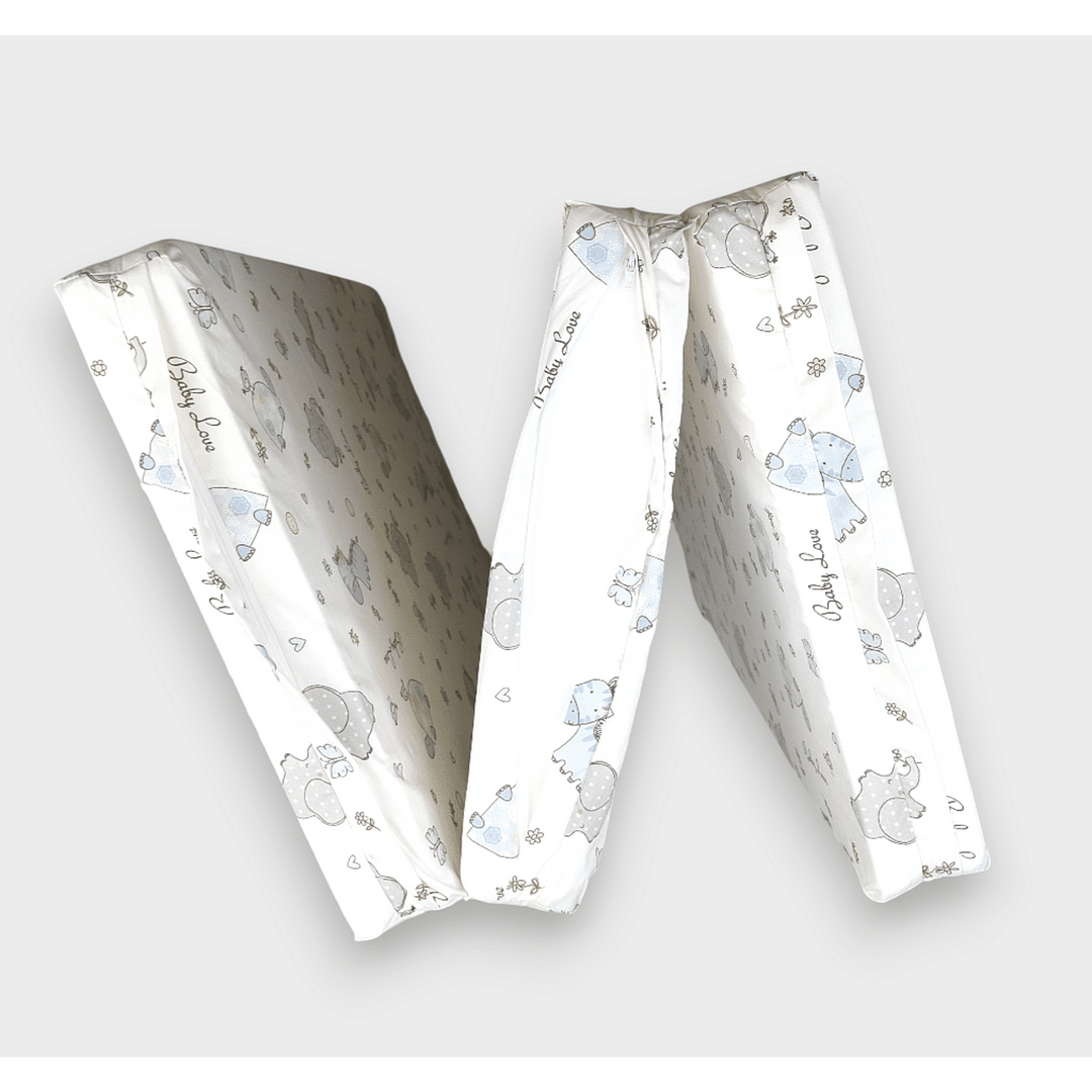 Rainy Бебешки сгъваем матрак 60х120 см. Сини зебри и слончета