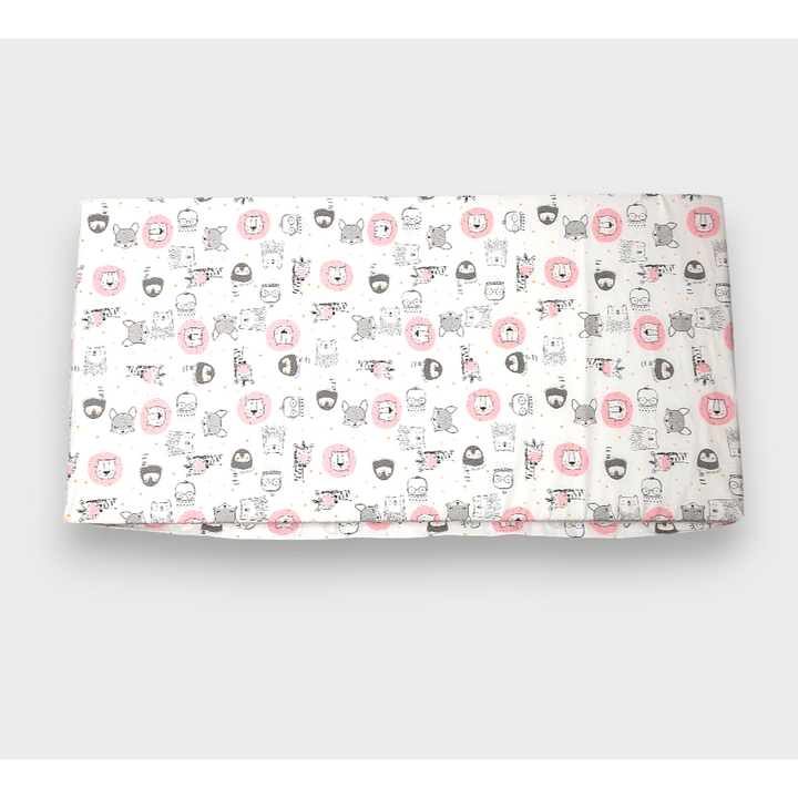 Rainy Бебешки сгъваем матрак 90х90 см. Розови животинки