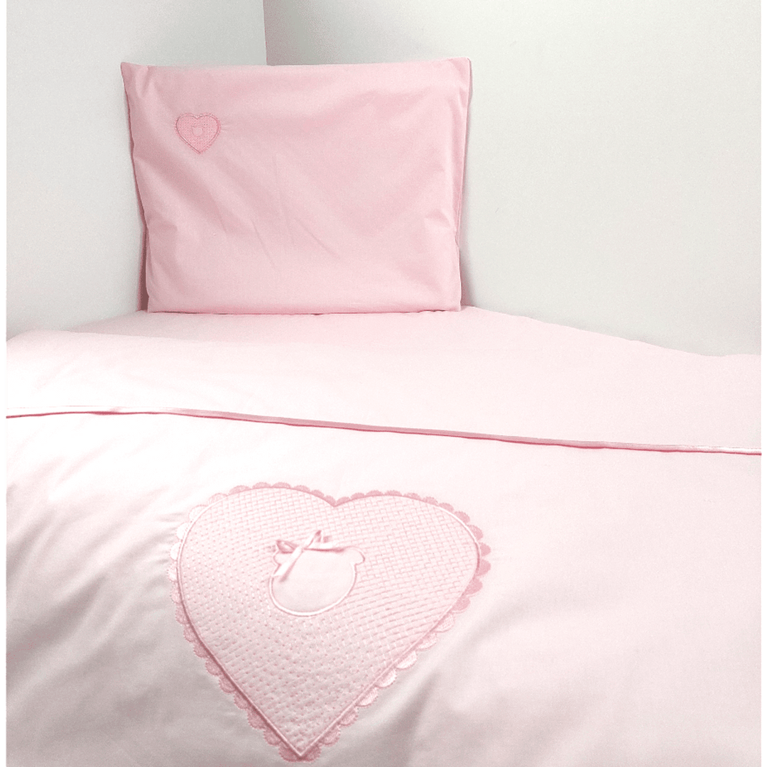 Rainy Бебешки спален комплект 3 части 60х120 см. Сърце с мече
