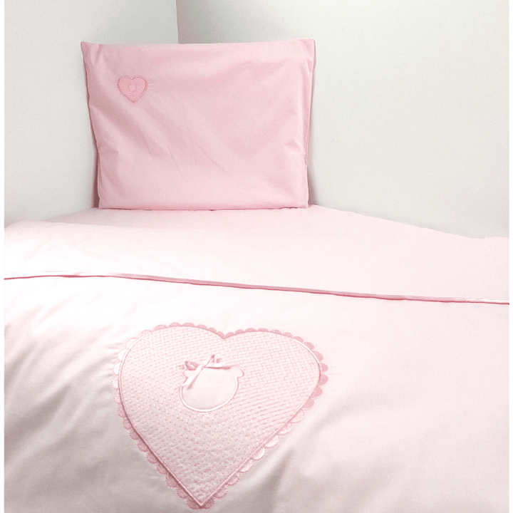 Rainy Бебешки спален комплект 3 части 60х120 см. Сърце с мече