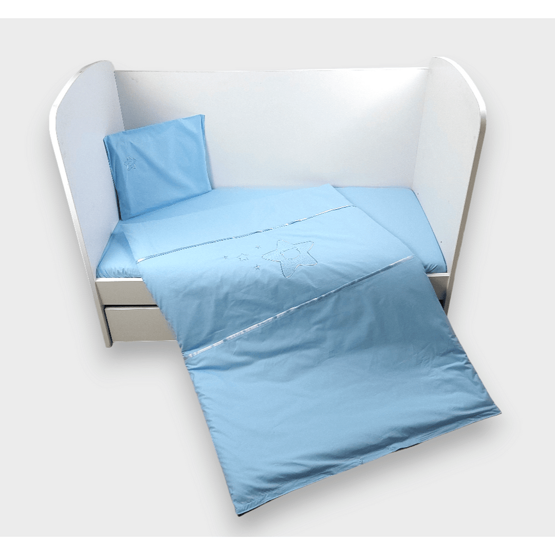 Rainy Бебешки спален комплект 3 части 60х120 см. Звезда с мече