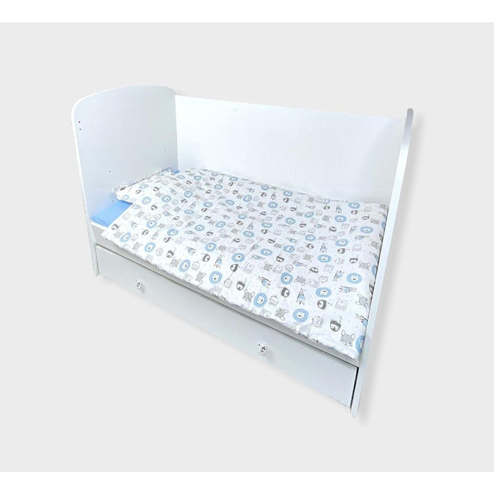 Rainy Бебешки спален комплект 3 части 65х110 см. Сини животинки