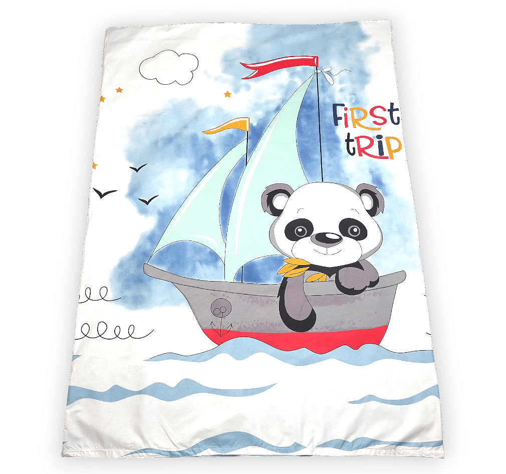 Rainy Бебешки спален комплект 3 части 65х110 см. Мече със сърф