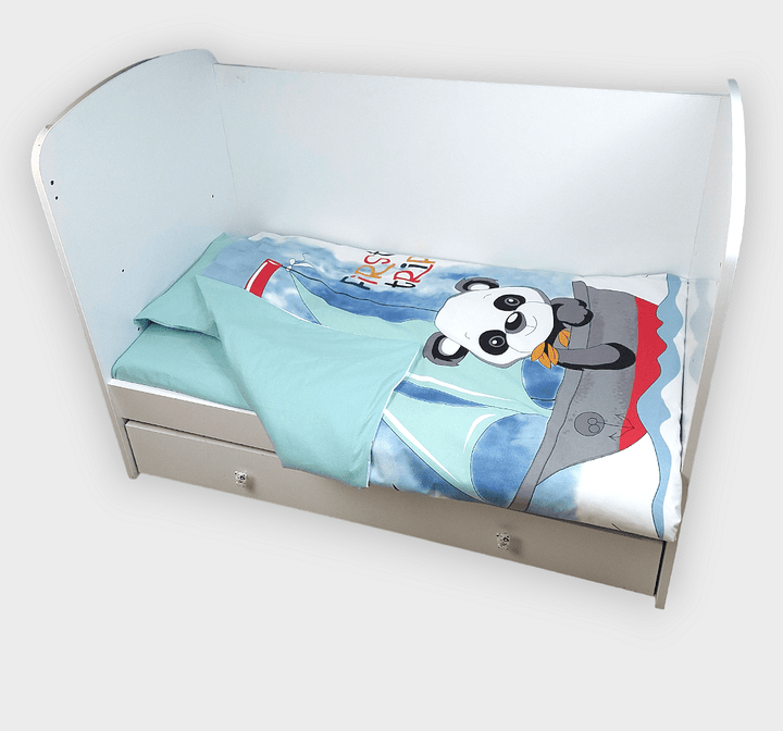 Rainy Бебешки спален комплект 3 части 65х110 см. Мече със сърф