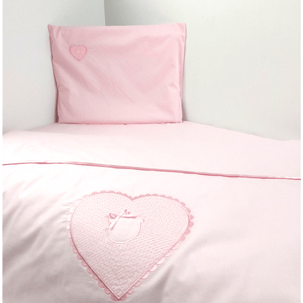 Rainy Бебешки спален комплект 3 части 70х140 см. Сърце с мече