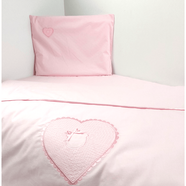 Rainy Бебешки спален комплект 3 части 70х140 см. Сърце с мече