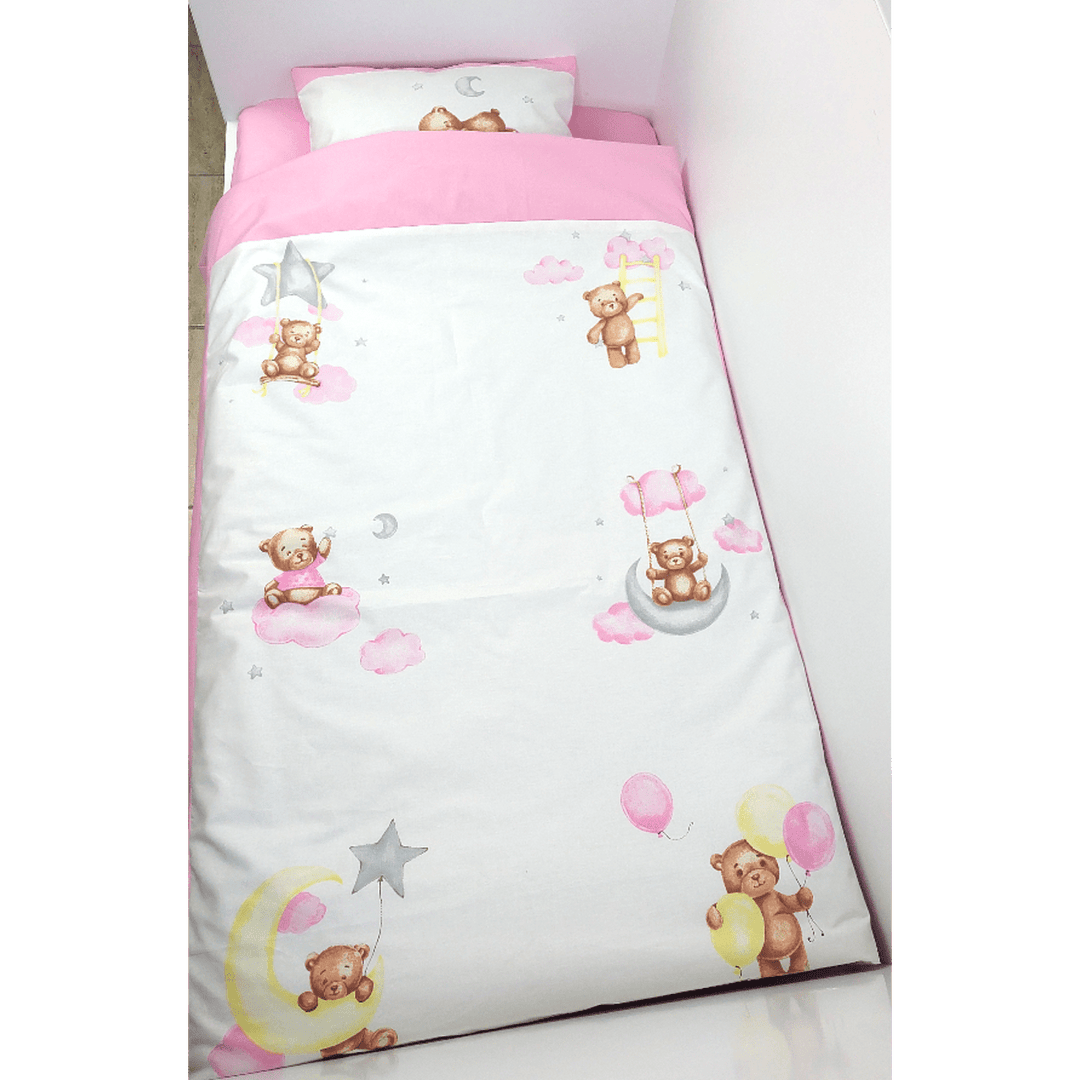 Rainy Бебешки спален комплект 3 части Baby Bear One size розов