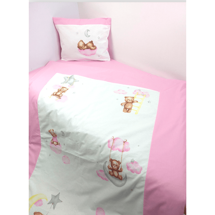 Rainy Бебешки спален комплект 3 части Baby Bear One size розов