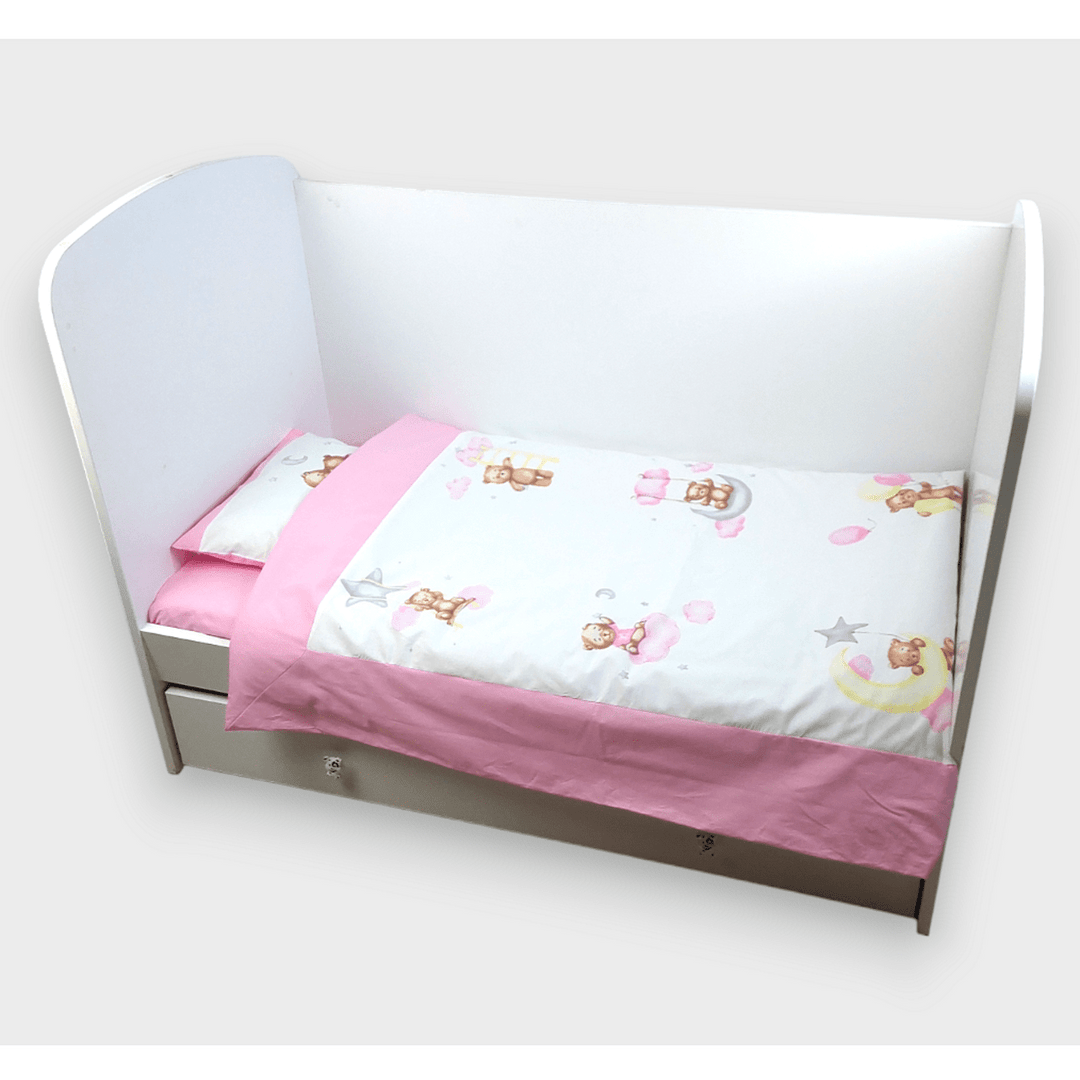 Rainy Бебешки спален комплект 3 части Baby Bear One size розов
