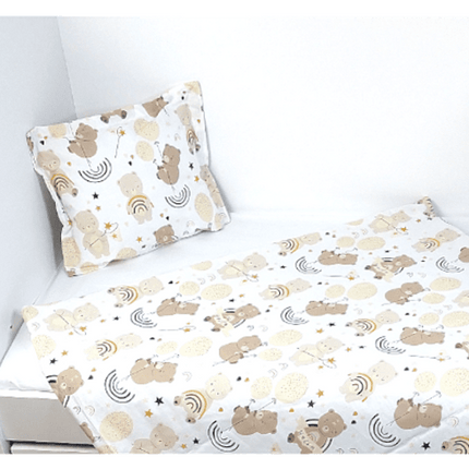 Rainy Бебешки спален комплект 4 части 60х120 см. Мече с балони