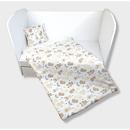 Rainy Бебешки спален комплект 4 части 60х120 см. Мече с балони