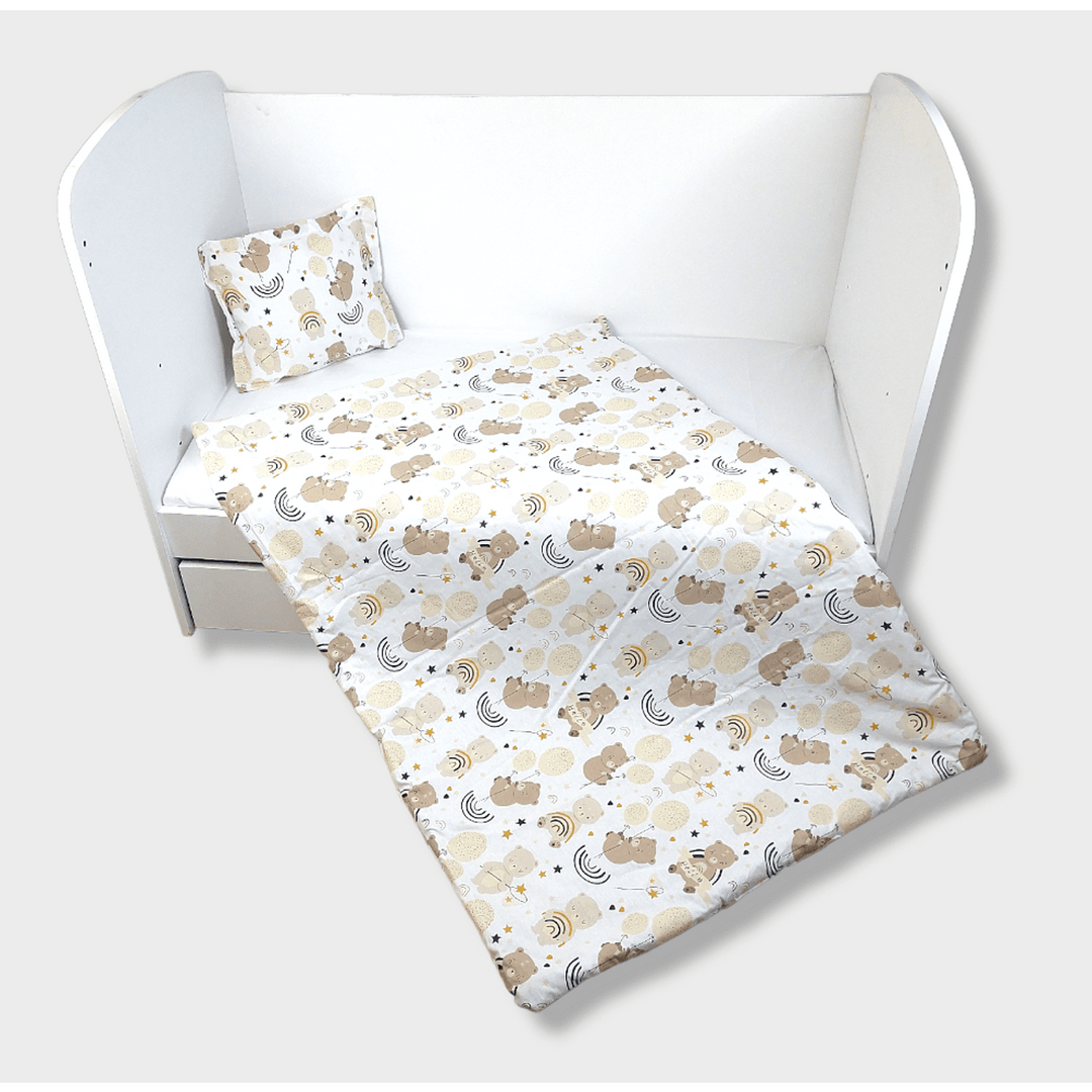 Rainy Бебешки спален комплект 4 части 60х120 см. Мече с балони