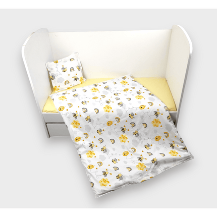 Rainy Бебешки спален комплект 4 части 60х120 см. Пчеличка