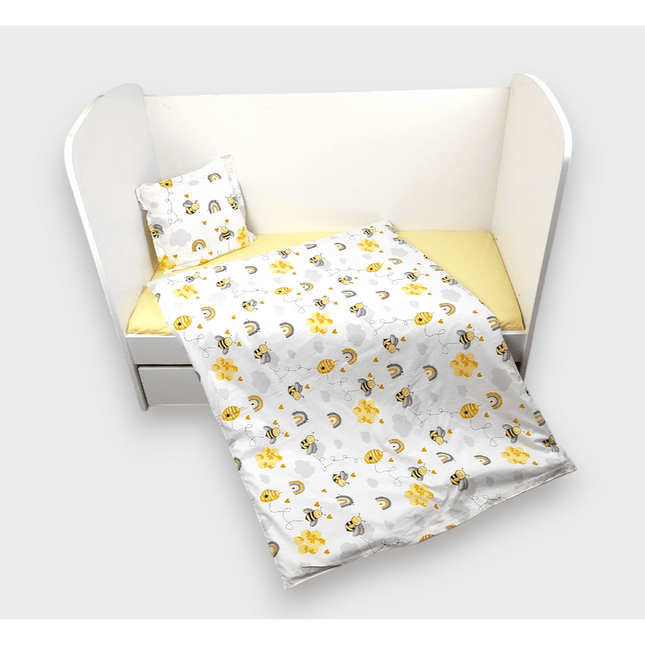 Rainy Бебешки спален комплект 4 части 60х120 см. Пчеличка