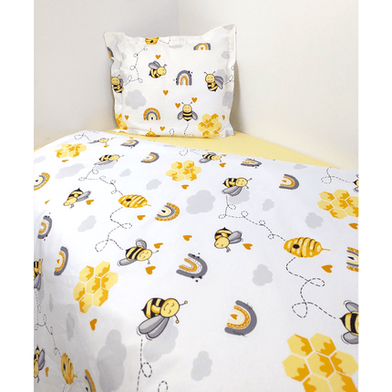 Rainy Бебешки спален комплект 4 части 60х120 см. Пчеличка