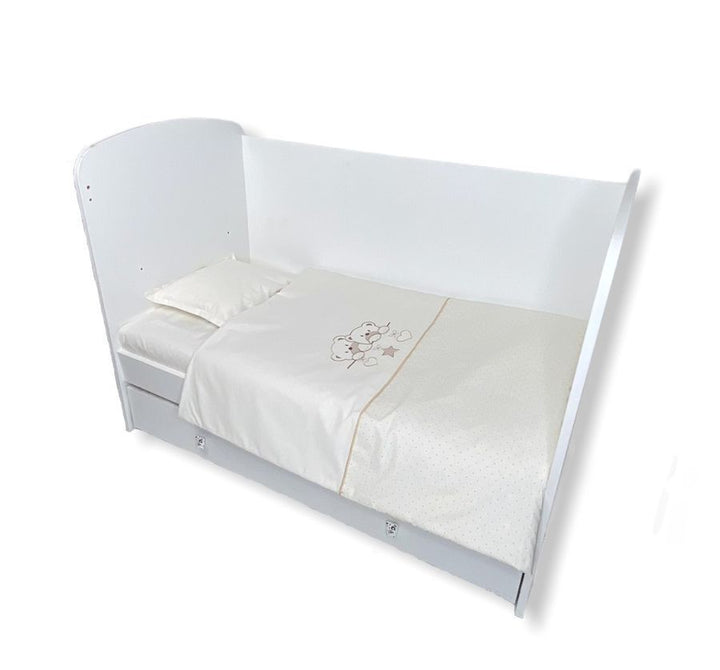 Rainy Бебешки спален комплект 4 части 65х110 см. Звездни Мечета екрю