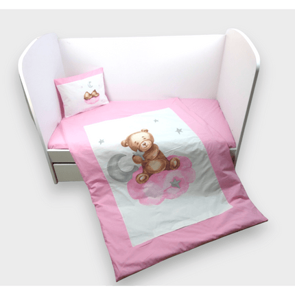Rainy Бебешки спален комплект 5 части Baby Bear One size розов