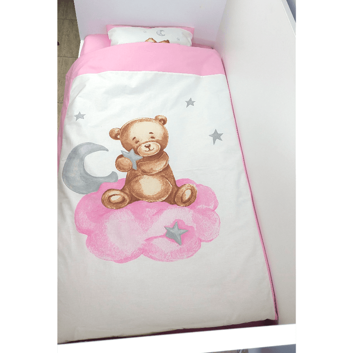Rainy Бебешки спален комплект 5 части Baby Bear One size розов