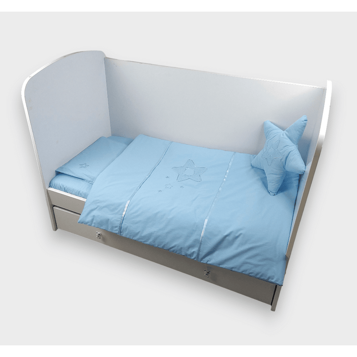 Rainy Бебешки спален комплект 6 части 60х120 см. Звезда с мече