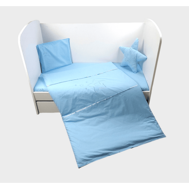 Rainy Бебешки спален комплект 6 части 60х120 см. Звезда с мече