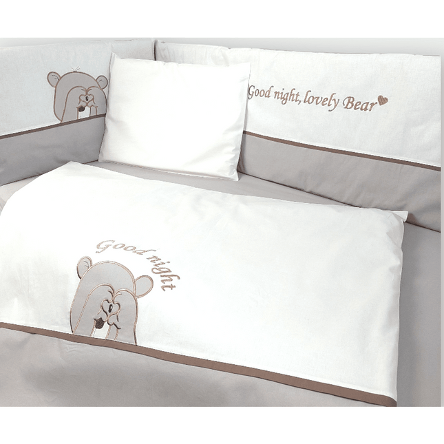 Rainy Бебешки спален комплект 6 части с обиколник 60х120 см. Love Bear