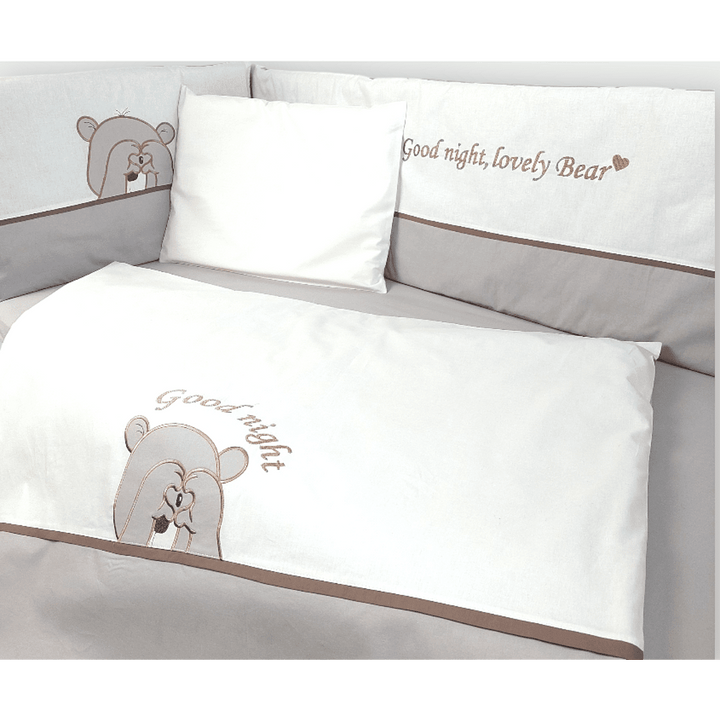 Rainy Бебешки спален комплект 6 части с обиколник 60х120 см. Love Bear