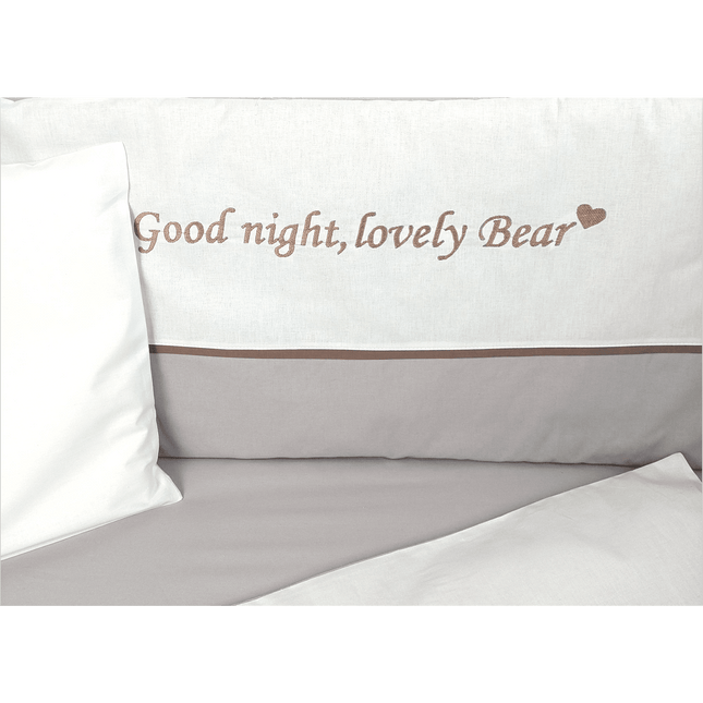 Rainy Бебешки спален комплект 6 части с обиколник 60х120 см. Love Bear