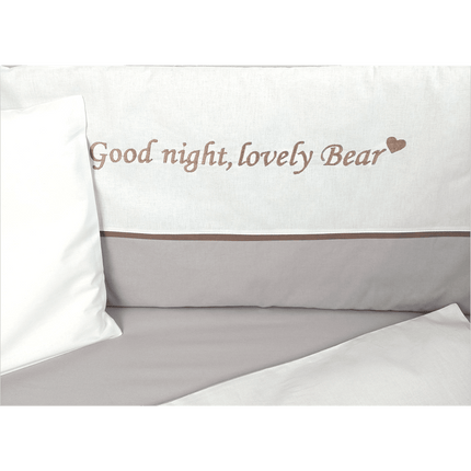 Rainy Бебешки спален комплект 6 части с обиколник 70х140 см. Love Bear