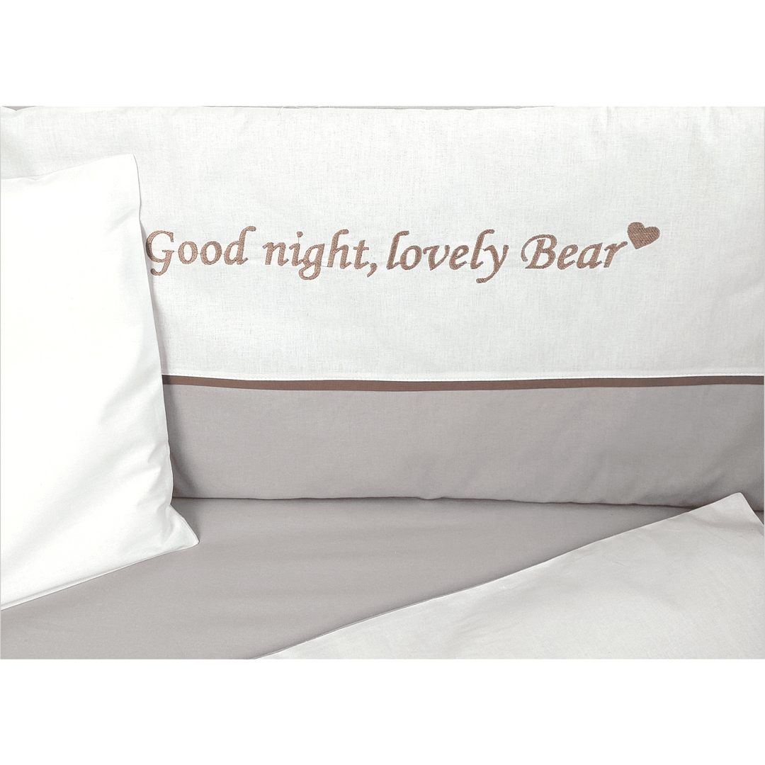 Rainy Бебешки спален комплект 6 части с обиколник 70х140 см. Love Bear